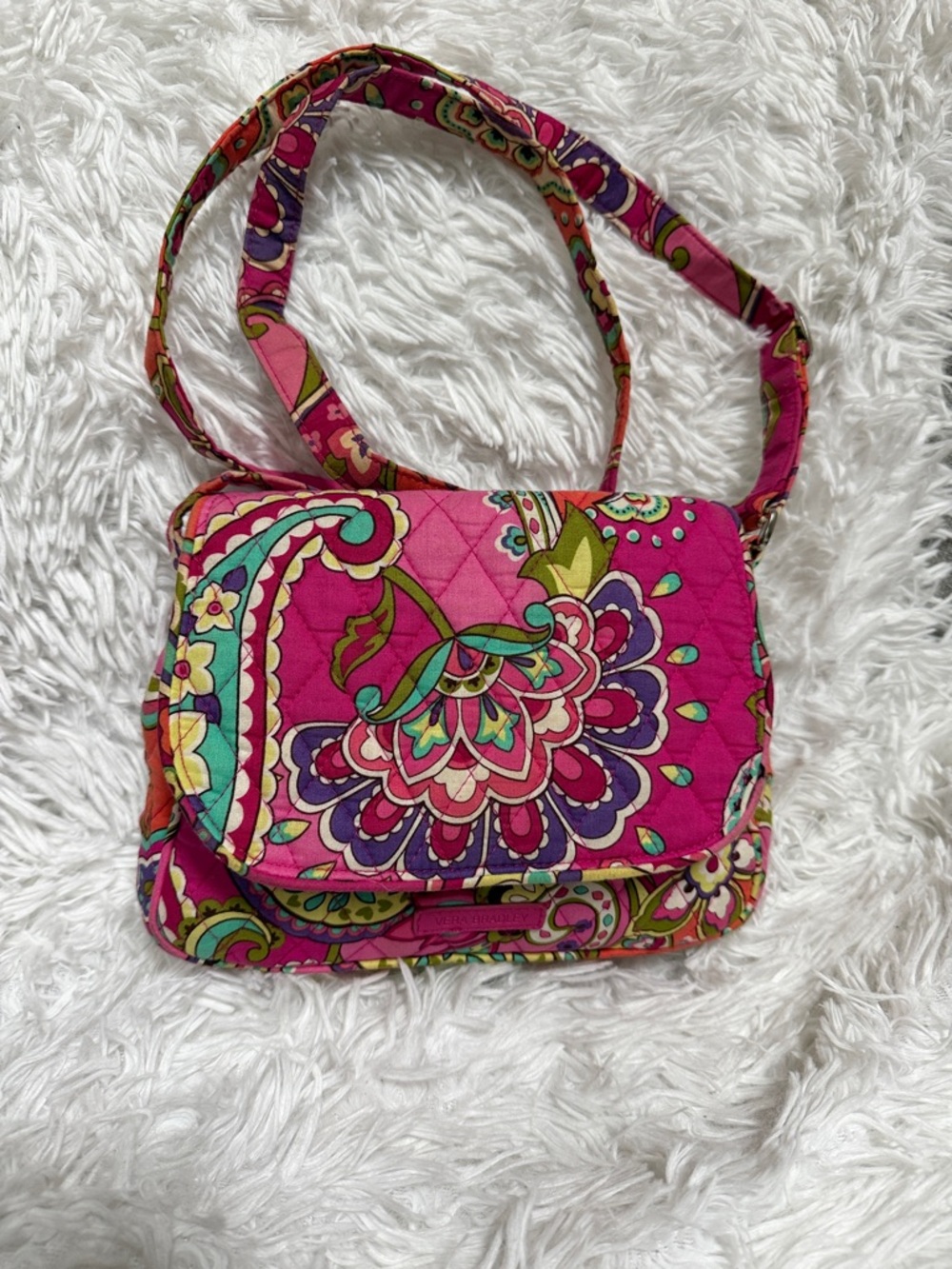 Vera Bradley Quilted Floral Crossbody Bag - Pink Multicolor